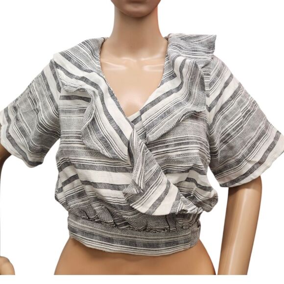 Tularosa Selma Wrap Top in Gray - Picture 9 of 11